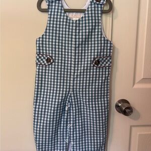 18m Blue Gingham Longall by The Beaufort Bonnet Company